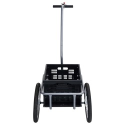 vidaXL Fahrrad-Lastenanhänger Faltbare Transportbox 50 L Schwarz 60 kg