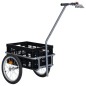 vidaXL Fahrrad-Lastenanhänger Faltbare Transportbox 50 L Schwarz 60 kg vidaXL Fahrrad-Lastenanhänger Faltbare Transportbox 50 L Schwarz 60 kg