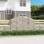 vidaXL Gabione mit Hochbogen 200x30x120/140 cm Verzinktes Eisen vidaXL Gabione mit Hochbogen 200x30x120/140 cm Verzinktes Eisen