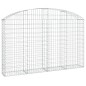 vidaXL Gabione mit Hochbogen 200x30x120/140 cm Verzinktes Eisen vidaXL Gabione mit Hochbogen 200x30x120/140 cm Verzinktes Eisen