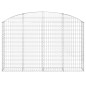 vidaXL Gabione mit Hochbogen 200x30x120/140 cm Verzinktes Eisen vidaXL Gabione mit Hochbogen 200x30x120/140 cm Verzinktes Eisen