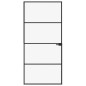 vidaXL Innentür Schwarz 93x201,5 cm Hartglas & Aluminium Schlank vidaXL Innentür Schwarz 93x201,5 cm Hartglas & Aluminium Schlank