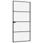 vidaXL Innentür Schwarz 93x201,5 cm Hartglas & Aluminium Schlank vidaXL Innentür Schwarz 93x201,5 cm Hartglas & Aluminium Schlank
