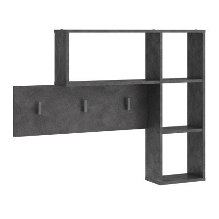 FMD Wandgarderobe 4 Offene Fächer Anthrazit
