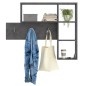 FMD Wandgarderobe 4 Offene Fächer Anthrazit FMD Wandgarderobe 4 Offene Fächer Anthrazit