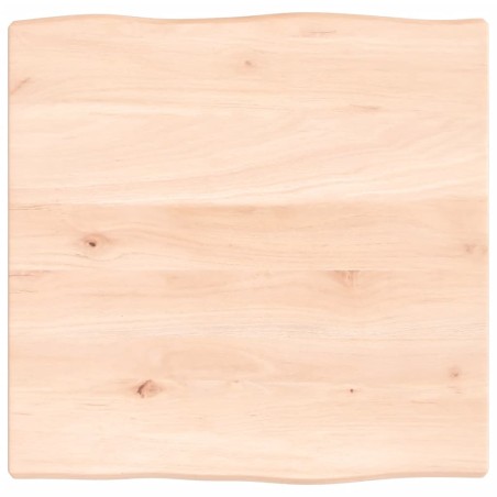 vidaXL Tischplatte 40x40x2 cm Massivholz Eiche Unbehandelt Baumkante