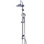 RIDDER Regendusche-Set mit Massage-Duschkopf Bahamas Chrom 91440 RIDDER Regendusche-Set mit Massage-Duschkopf Bahamas Chrom 91440