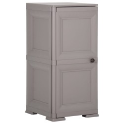 vidaXL Kunststoffschrank 40x43x85,5 cm Holzdesign Grau