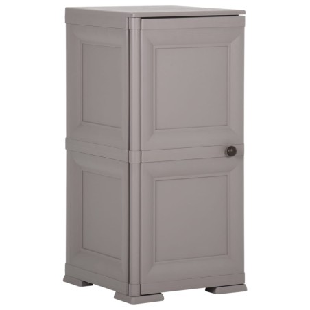 vidaXL Kunststoffschrank 40x43x85,5 cm Holzdesign Grau