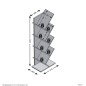 FMD Geometrisches Bücherregal Weiß FMD Geometrisches Bücherregal Weiß