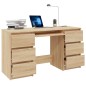 vidaXL Schreibtisch Sonoma-Eiche 140x50x77 cm Holzwerkstoff vidaXL Schreibtisch Sonoma-Eiche 140x50x77 cm Holzwerkstoff