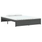 vidaXL Massivholzbett Grau 135x190 cm vidaXL Massivholzbett Grau 135x190 cm
