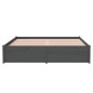 vidaXL Massivholzbett Grau 135x190 cm vidaXL Massivholzbett Grau 135x190 cm