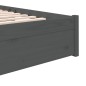 vidaXL Massivholzbett Grau 135x190 cm vidaXL Massivholzbett Grau 135x190 cm
