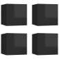 vidaXL TV-Wandschränke 4 Stk. Hochglanz-Schwarz 30,5x30x30 cm vidaXL TV-Wandschränke 4 Stk. Hochglanz-Schwarz 30,5x30x30 cm