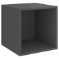 vidaXL Wandschränke 2 Stk. Hochglanz-Grau 37x37x37 cm Holzwerkstoff vidaXL Wandschränke 2 Stk. Hochglanz-Grau 37x37x37 cm Holzwerkstoff