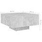 vidaXL Couchtisch Betongrau 60x60x31,5 cm Holzwerkstoff vidaXL Couchtisch Betongrau 60x60x31,5 cm Holzwerkstoff