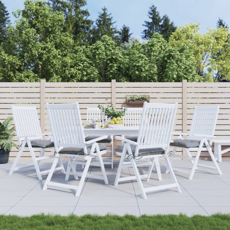 Stuhlkissen 6 Stk. Grau 50x50x7 cm Oxford-Gewebe Stuhlkissen 6 Stk. Grau 50x50x7 cm Oxford-Gewebe