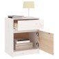 vidaXL Nachttisch Weiß 40x31x50 cm Massivholz Kiefer vidaXL Nachttisch Weiß 40x31x50 cm Massivholz Kiefer