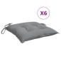 Stuhlkissen 6 Stk. Grau 50x50x7 cm Oxford-Gewebe Stuhlkissen 6 Stk. Grau 50x50x7 cm Oxford-Gewebe