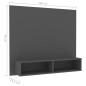 vidaXL TV-Wandschrank Grau 102x23,5x90 cm Holzwerkstoff vidaXL TV-Wandschrank Grau 102x23,5x90 cm Holzwerkstoff