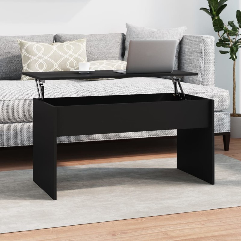 vidaXL Couchtisch Schwarz 102x50,5x52,5 cm Holzwerkstoff vidaXL Couchtisch Schwarz 102x50,5x52,5 cm Holzwerkstoff