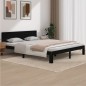 vidaXL Massivholzbett Schwarz Kiefer 160x200 cm vidaXL Massivholzbett Schwarz Kiefer 160x200 cm
