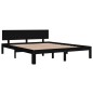 vidaXL Massivholzbett Schwarz Kiefer 160x200 cm vidaXL Massivholzbett Schwarz Kiefer 160x200 cm