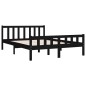 vidaXL Massivholzbett Schwarz 120x190 cm vidaXL Massivholzbett Schwarz 120x190 cm