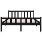 vidaXL Massivholzbett Schwarz 120x190 cm vidaXL Massivholzbett Schwarz 120x190 cm