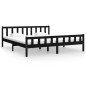 vidaXL Massivholzbett Schwarz 180x200 cm vidaXL Massivholzbett Schwarz 180x200 cm