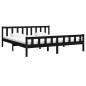vidaXL Massivholzbett Schwarz 180x200 cm vidaXL Massivholzbett Schwarz 180x200 cm