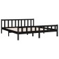 vidaXL Massivholzbett Schwarz 180x200 cm vidaXL Massivholzbett Schwarz 180x200 cm