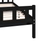 vidaXL Massivholzbett Schwarz 180x200 cm vidaXL Massivholzbett Schwarz 180x200 cm