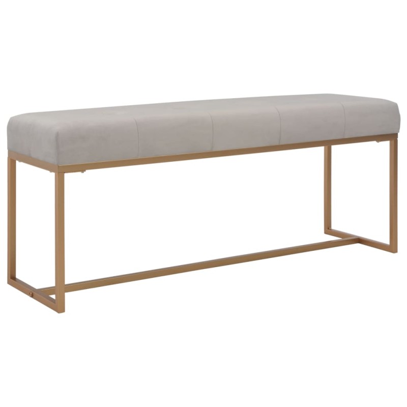 Bank 120 cm Grau Samt Bank 120 cm Grau Samt