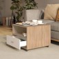 vidaXL Couchtisch Weiß Sonoma-Eiche 55x55x40 cm Holzwerkstoff vidaXL Couchtisch Weiß Sonoma-Eiche 55x55x40 cm Holzwerkstoff