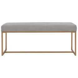 Bank 120 cm Grau Samt