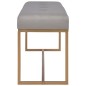Bank 120 cm Grau Samt Bank 120 cm Grau Samt