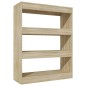 vidaXL Bücherregal/Raumteiler Sonoma-Eiche 80x30x103 cm Holzwerkstoff vidaXL Bücherregal/Raumteiler Sonoma-Eiche 80x30x103 cm Holzwerkstoff