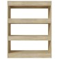 vidaXL Bücherregal/Raumteiler Sonoma-Eiche 80x30x103 cm Holzwerkstoff vidaXL Bücherregal/Raumteiler Sonoma-Eiche 80x30x103 cm Holzwerkstoff