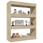 vidaXL Bücherregal/Raumteiler Sonoma-Eiche 80x30x103 cm Holzwerkstoff vidaXL Bücherregal/Raumteiler Sonoma-Eiche 80x30x103 cm Holzwerkstoff