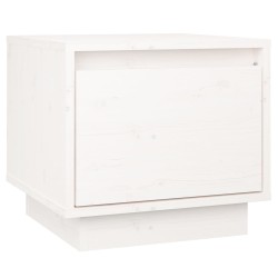 vidaXL Nachttisch Weiß 35x34x32 cm Massivholz Kiefer