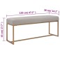 Bank 120 cm Grau Samt Bank 120 cm Grau Samt