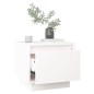 vidaXL Nachttisch Weiß 35x34x32 cm Massivholz Kiefer vidaXL Nachttisch Weiß 35x34x32 cm Massivholz Kiefer