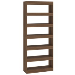 vidaXL Bücherregal/Raumteiler Braun Eichen-Optik 80x30x198 cm
