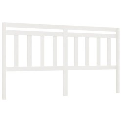 vidaXL Kopfteil Weiß 186x4x100 cm Massivholz Kiefer