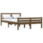 vidaXL Massivholzbett Honigbraun 135x190 cm vidaXL Massivholzbett Honigbraun 135x190 cm