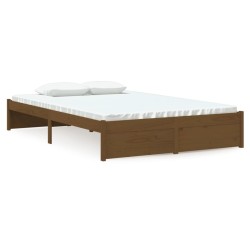 vidaXL Massivholzbett Honigbraun 120x200 cm