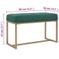 vidaXL Bank 80 cm Grün Samt vidaXL Bank 80 cm Grün Samt