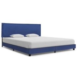 Bettgestell Blau Stoff 180x200 cm